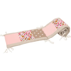 Ullenboom Patchwork-Nestje Voor Babybed 140x70 Cm Sand Eekhoorn (210 Cm Hoofddeel)
