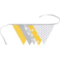 Ullenboom Vlaggenslinger Stof 190 Cm (5 Vlaggetjes) Olifant Geel -Roba || Alvi || Pinolino Winkel ullenboom vlaggenslinger stof 190 cm 5 vlaggetjes olifant geel a270034 2