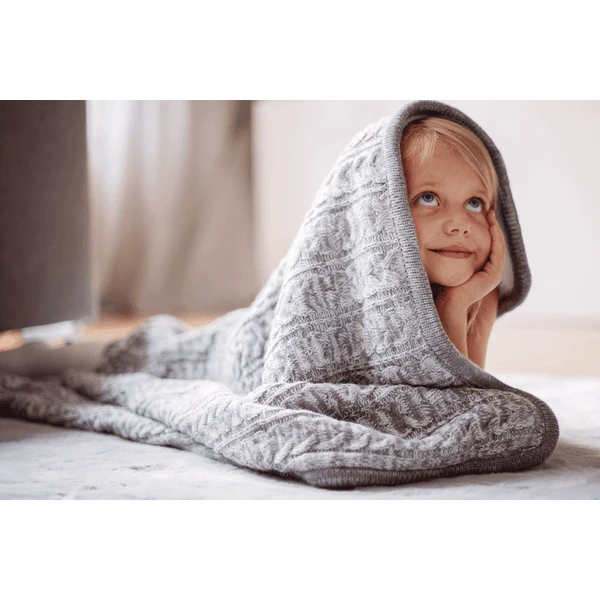 VINTER& BLOOM Deken Cuddly Grijs Melange 4 VINTER& BLOOM Deken Cuddly Grijs Melange - Afbeelding 2