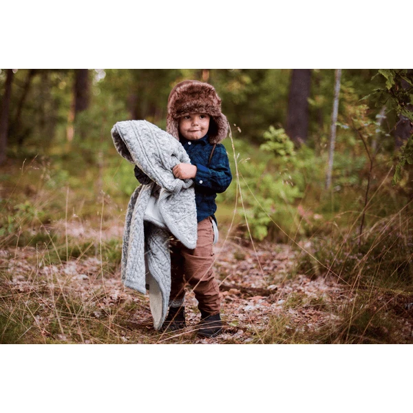 VINTER& BLOOM Deken Cuddly Grijs Melange 7 VINTER& BLOOM Deken Cuddly Grijs Melange - Afbeelding 5