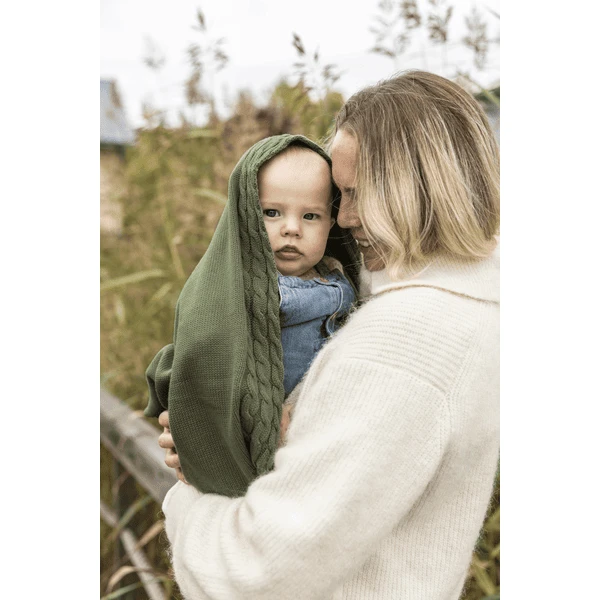 VINTER& BLOOM Deken Joy Olive Green 4 VINTER& BLOOM Deken Joy Olive Green - Afbeelding 2